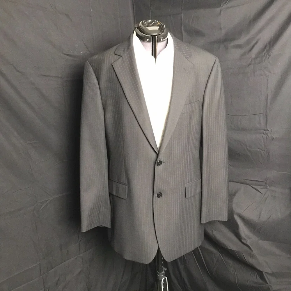 346 Brooks Brothers Sport Coat Mens 42 Striped Wool Stretch Blazer Jacket